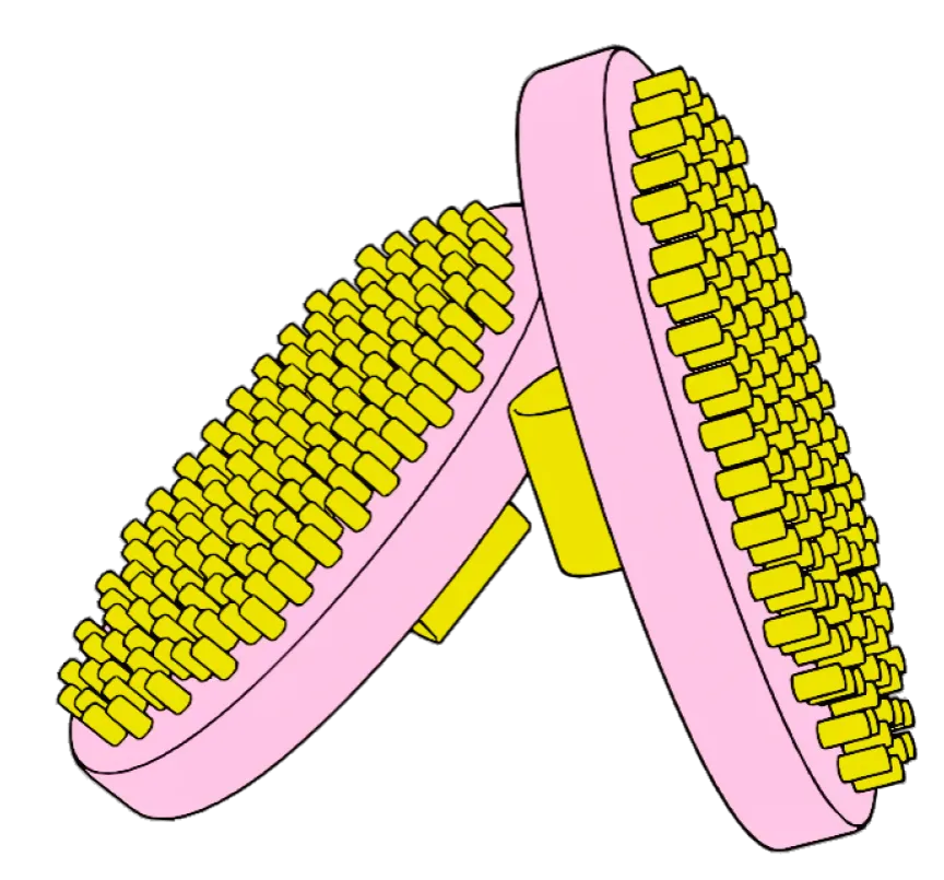 Dry brushing brushes